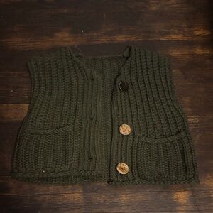 Amazon Women's Green Knit Vest